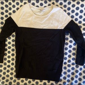 Madewell black and white sweater